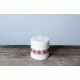 Laureta Candles rapšu vaska svece cilndrs ar latvju zīmēm, 6cm